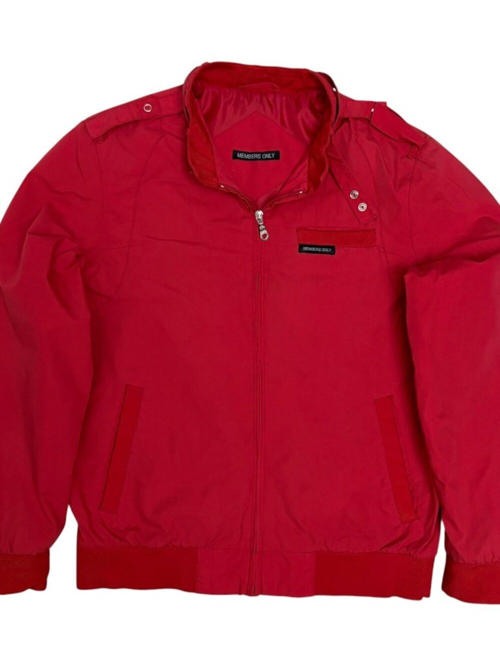 MEMBERS ONLY Vintage Jacket Bomber Red Retro Business Casual Coat Mens Medium